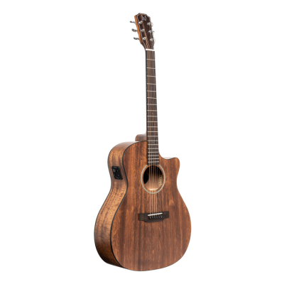 J.N. Guitars DOV-ACFI Cutaway acoustic-electric auditorium guitar with solid mahogany top, Dovern series