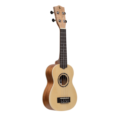 Stagg US-30 SPRUCE Traditional soprano ukulele with spruce top and black nylon bag