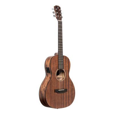 J.N. Guitars DOV-PFI Acoustic-electric parlor guitar with solid mahogany top, Dovern series