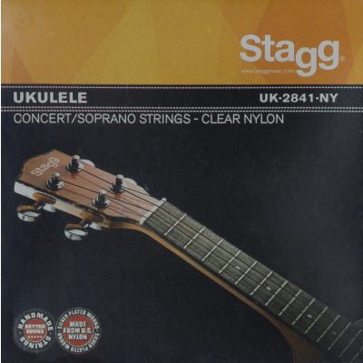 Stagg UK-2841-NY Jeu de cordes en nylon transparent pour ukulele