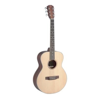 J.N. Guitars ASY-A MINI Asyla series mini auditorium acoustic travel guitar with solid spruce top