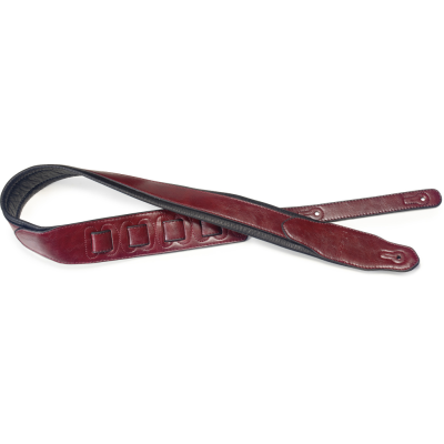 Stagg SPFL 40 RED Red padded leatherette guitar strap with a triangular end