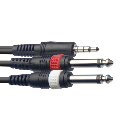 Stagg SYC3/MPSB2P E Y-cable - mini-stereojack/jack 3m
