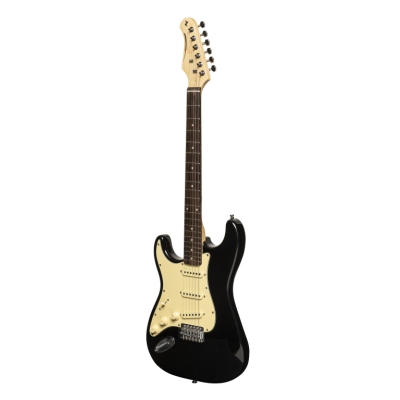Stagg SES-30 BK LH Standaard 'S' elektrische gitaar, linkshandig