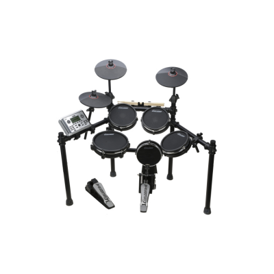 Carlsbro CSD401 Elektronische drumset met gaasvellen, vijfdelig, 2 bekkenpads, hihatpad en pedalen