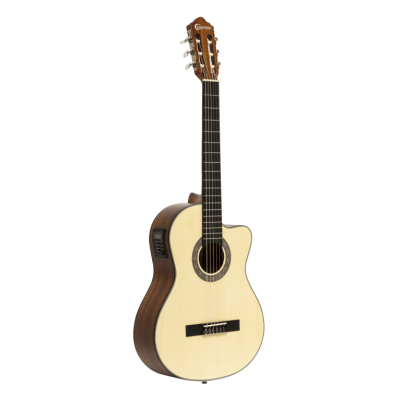 Crafter HC100-CE-N Silver Series 100, cutaway electro-acoustic classical guitar with Engelmann spruce top