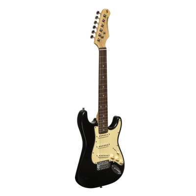Stagg SES-30 BK 3/4 Standaard 'S' elektrische gitaar, 3/4-model