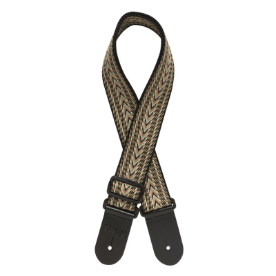 Stagg SWO COT RAF GRE Woven cotton guitar strap with rafter pattern