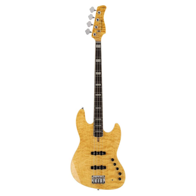 Sire Basses V9+ S4/NT V9 2nd Gen Series Marcus Miller swamp ash with maple top + quilted veneer 4-string bass guitar natural