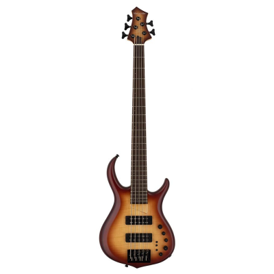 Sire Basses M7A5/BRS M7 Series Marcus Miller alder + solid maple 5-string bass guitar brown