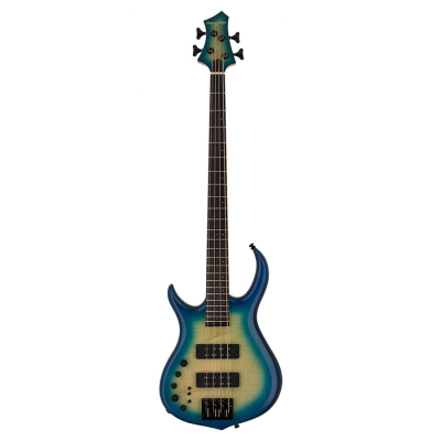 Sire Basses M7A4L/TBL M7 Series Marcus Miller lefty alder + solid maple 4-string bass guitar transparent blue