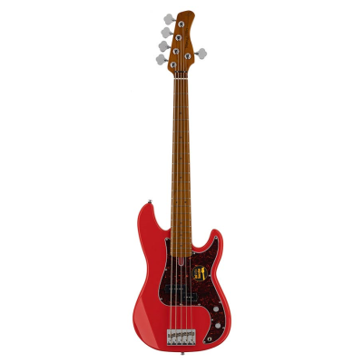 Sire Basses P5 A5/DRD P5 Series Marcus Miller aulne guitare basse passive 5 cordes rouge dakota