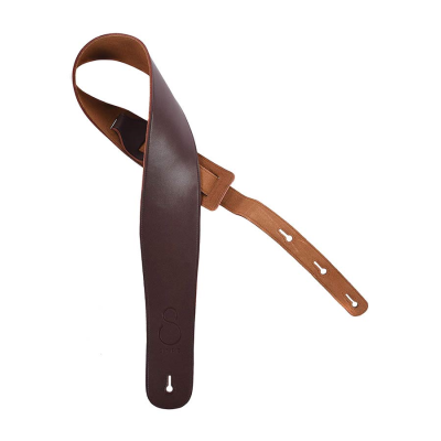 Sire Basses SWS1/BR  premium leather bass guitar strap 90mm wide, brown
