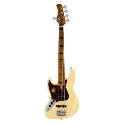 Sire Basses V5 A5L/VWH V5 Series Marcus Miller lefty alder 5-string passive bass guitar vintage white