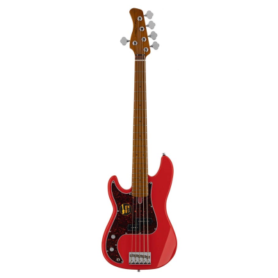 Sire Basses P5 A5L/DRD P5 Series Marcus Miller Lefty aulne guitare basse passive 5 cordes rouge dakota