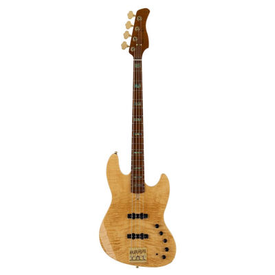 Sire Basses V10 DX4/NT V10 Series Marcus Miller swamp ash + flamed maple 4-string active bass guitar natural, with hard case