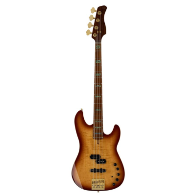 Sire Basses P10 DX4/TS P10 Series Marcus Miller swamp ash + flamed maple 4-string active bass guitar tobacco sunburst, with hard case