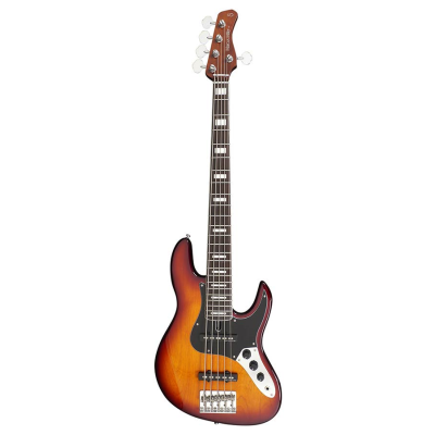 Sire Basses V5.24 A5/TS V5 Series Marcus Miller alder 24 fret 5-string passive bass guitar tobacco sunburst