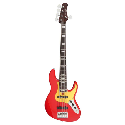 Sire Basses V5.24 A5/DRD V5 Series Marcus Miller alder 24 fret 5-string passive bass guitar dakota red