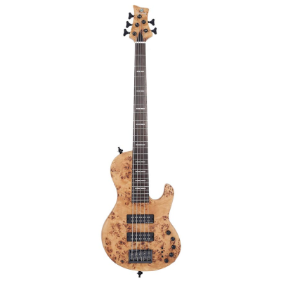 Sire Basses F10 5/NTS F Series Marcus Miller swamp ash + poplar burl 5-string active bass guitar, natural satin, with hardcase