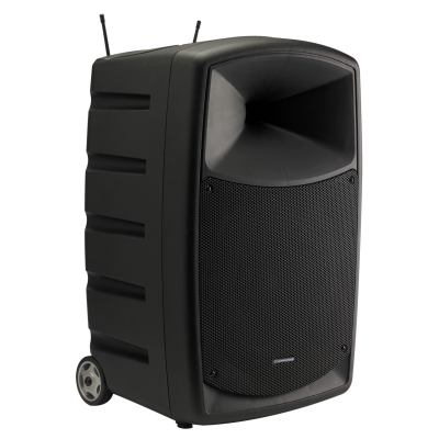 Audiophony CR12A-COMBO-F8 Battery-powered portable sound system, 120W with Bluetooth, USB reader and two UHF microphones - 800MHz range <p hidden>accu akku</p>
