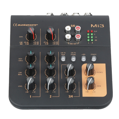 Audiophony Mi3 Mixer 3 canaux 2 microphones et 1 stéréo