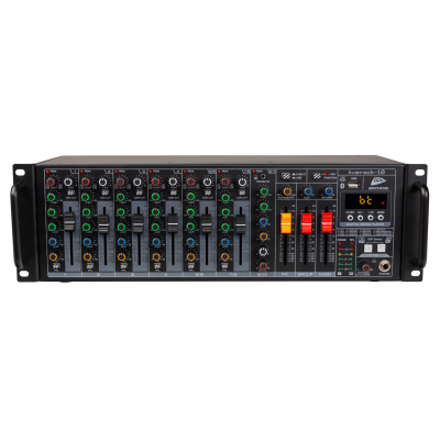 JB Systems LIVERACK-10 Multifunctionele PA-mixer in een handig 19"-rackformaat, 10 ingangen / 7 kanalen