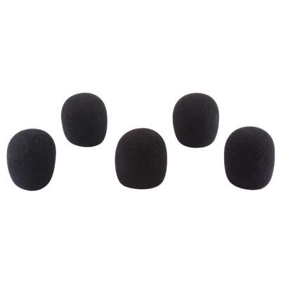 Hilec WINDSCREEN BLACK (5 pcs) Ensemble de 5 bonnettes micro en mousse noire