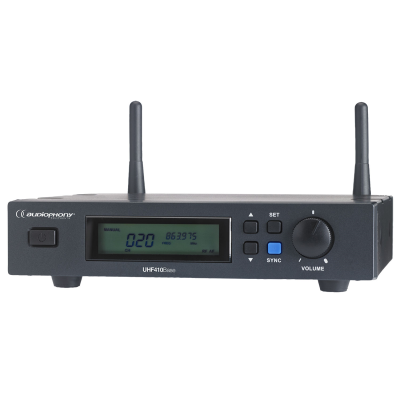 Audiophony UHF410-Base-F8 UHF True Diversity receiver with auto scan function and transport case - 800MHz range