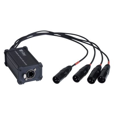 Hilec BOXRJ4XM3 RJ45 / XLR3M adapterdoos voor audio of DMX signaal