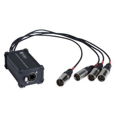 Hilec BOXRJ4XM5 Boîtier adaptateur RJ45 / XLR5M pour signal audio ou DMX