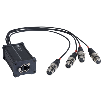 Hilec BOXRJ4XF5 Boîtier adaptateur RJ45 / XLR5F pour signal audio ou DMX