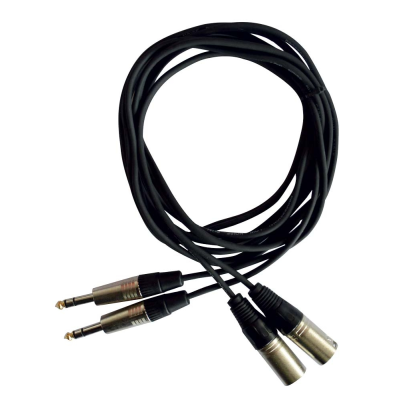 Hilec CL-41/1.5 2x mannelijke XLR / 2x mannelijke stereo Jack kabel - 1.5m