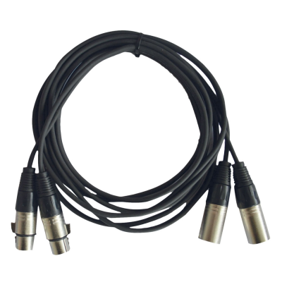Hilec CL-2XM2XF/1.5 2x Male XLR / 2x Female XLR cable - 1.5m