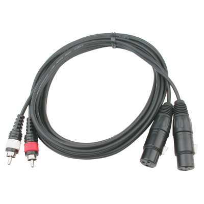 Hilec CL-25/3 2x 4mm 2x Female XLR / 2x Male RCA line cable - 3m