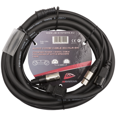 Hilec AUDIO COMBI CABLE IEC/XLR-5M Combicable with IEC power and 3pin XLR connectors - 5m