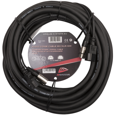 Hilec AUDIO COMBI CABLE IEC/XLR-10M Combicable with IEC power and 3pin XLR connectors - 10m