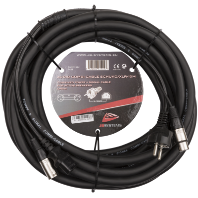 Hilec AUDIO COMBI CABLE SCHUKO/XLR-10M Power and signal combined in one 10m cable : Schuko, IEC and 3pin XLR