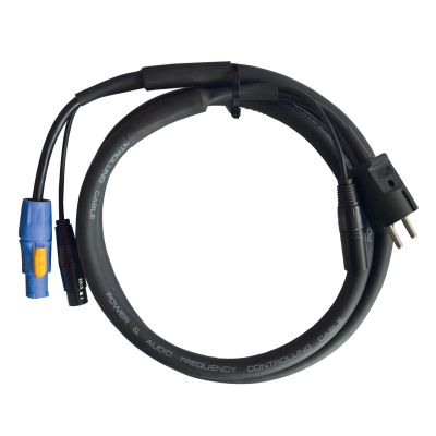 Hilec CPCDMXIN-3 Hybrid PowerCON - Shuko / 3pin XLR 3G1.5mm² cable - 3m.