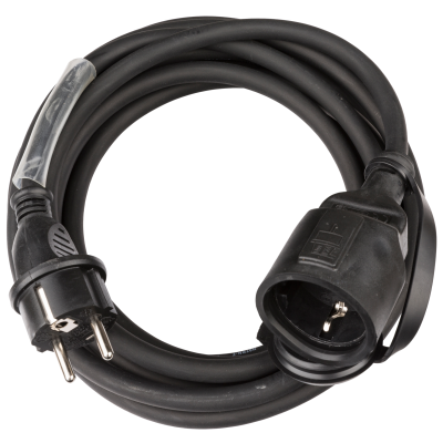 Hilec POWERCABLE-3G1,5-5M-G Power extension cable 3G1,5 and German Shuko connectors.