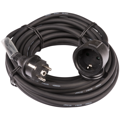 Hilec POWERCABLE-3G1,5-20M-G Power extension cable 3G1,5 and German Shuko connectors - Length 20m