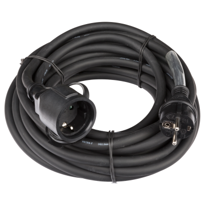 Hilec POWERCABLE-3G2,5-15M-G Power extension cable 3G2,5 and German Shuko connectors - Length 15m