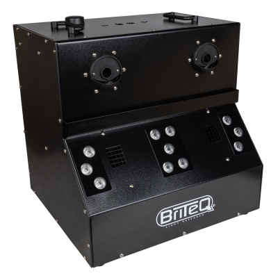 Briteq BT-BUBBLEFOG Puissante combinaison de machine à bulles et à brouillard avec 11 pcs de LED 8Watt-RGBA