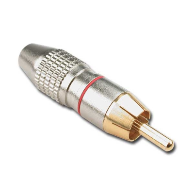 Hilec RCA910/RO Male RCA connector for pro cable - Red