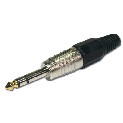 Hilec FJS/CH Mannelijke Stereo Jack connector 6,35mm - Afwerking Chroom