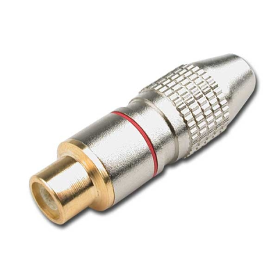 Hilec RCA920/RO Female RCA connector for pro cable - Red