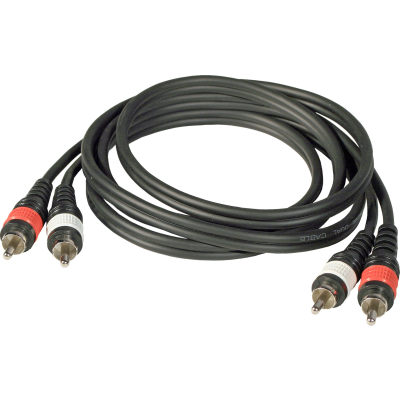 Hilec 2-0365 Assembled cable signal, 2x RCA + 2x RCA, 0.5m
