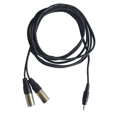 Hilec CL-32/1.5 1x mannelijke stereo mini Jack 3.5 / 2x mannelijke XLR kabel - 1,5m
