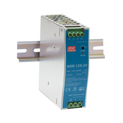 Contest NDR-120-24 MEAN WELL power supply 24V – 5A – 120W stabilized, for DIN rail