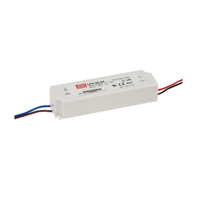 Contest LPV-35-24 Alimentation MEAN WELL 24V DC 35W max. -  IP67 – 1 sortie